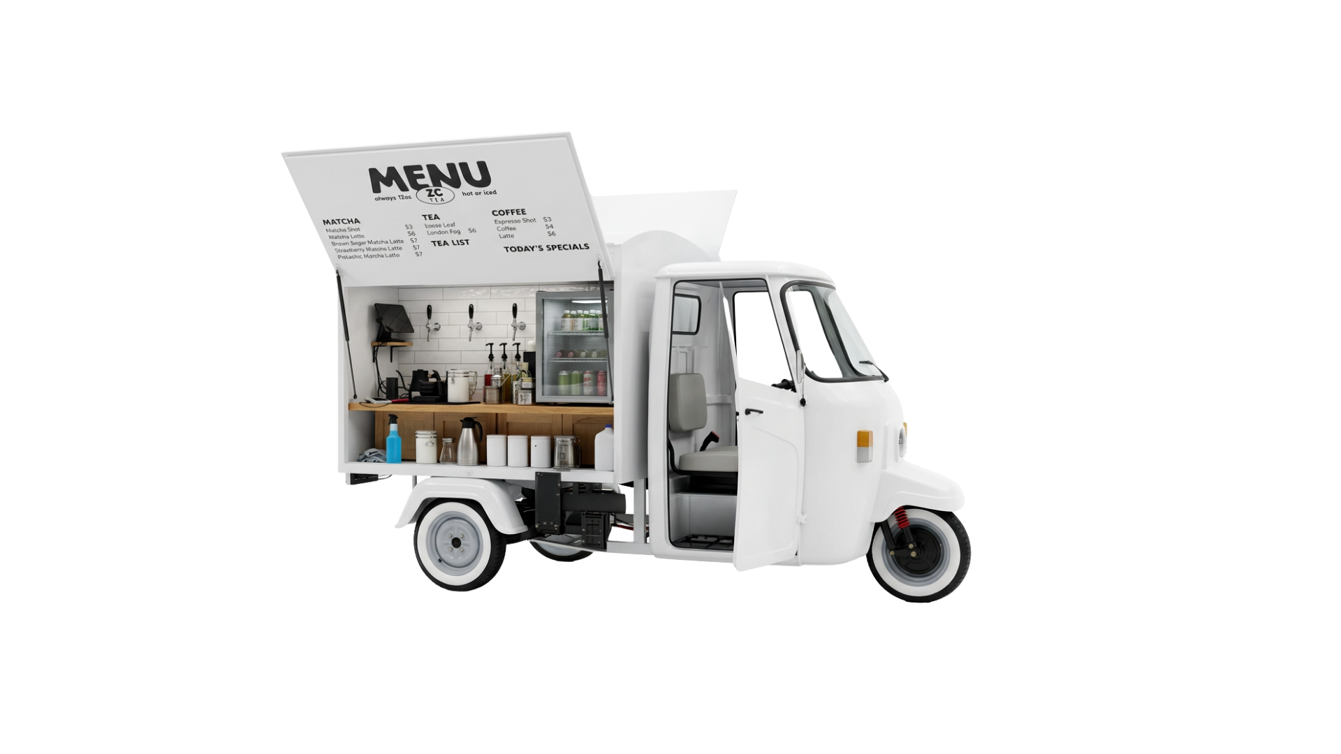 ZC Tea Matcha Mobile, open and serving